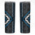 Azure Tukutuku Pattern Aotearoa Skinny Tumbler Niho Taniwha and Puhoro Motifs