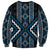 Azure Tukutuku Pattern Aotearoa Sweatshirt Niho Taniwha and Puhoro Motifs