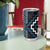 Azure Tukutuku Pattern Aotearoa Tumbler Cup Niho Taniwha and Puhoro Motifs