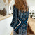 Azure Tukutuku Pattern Aotearoa Women Casual Shirt Niho Taniwha and Puhoro Motifs