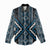 Azure Tukutuku Pattern Aotearoa Women Casual Shirt Niho Taniwha and Puhoro Motifs