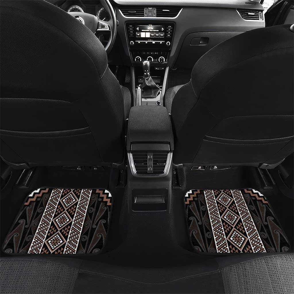 Classic Tukutuku Pattern Aotearoa Car Mats Niho Taniwha and Puhoro Motifs