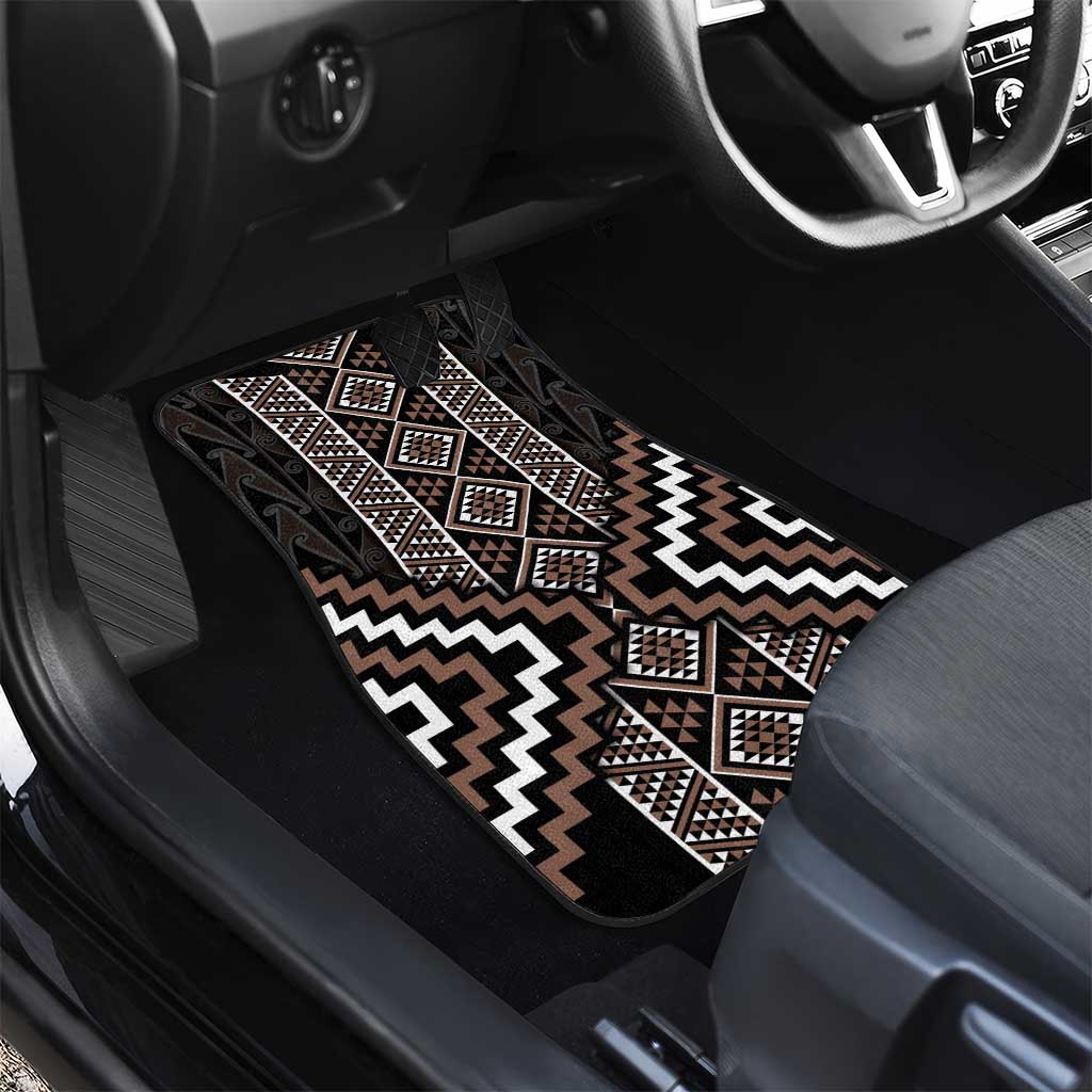 Classic Tukutuku Pattern Aotearoa Car Mats Niho Taniwha and Puhoro Motifs