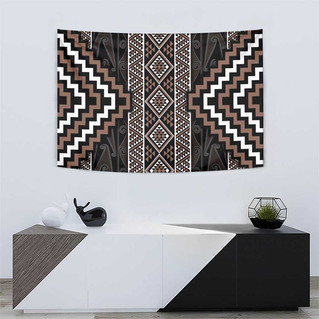 Classic Tukutuku Pattern Aotearoa Tapestry Niho Taniwha and Puhoro Motifs