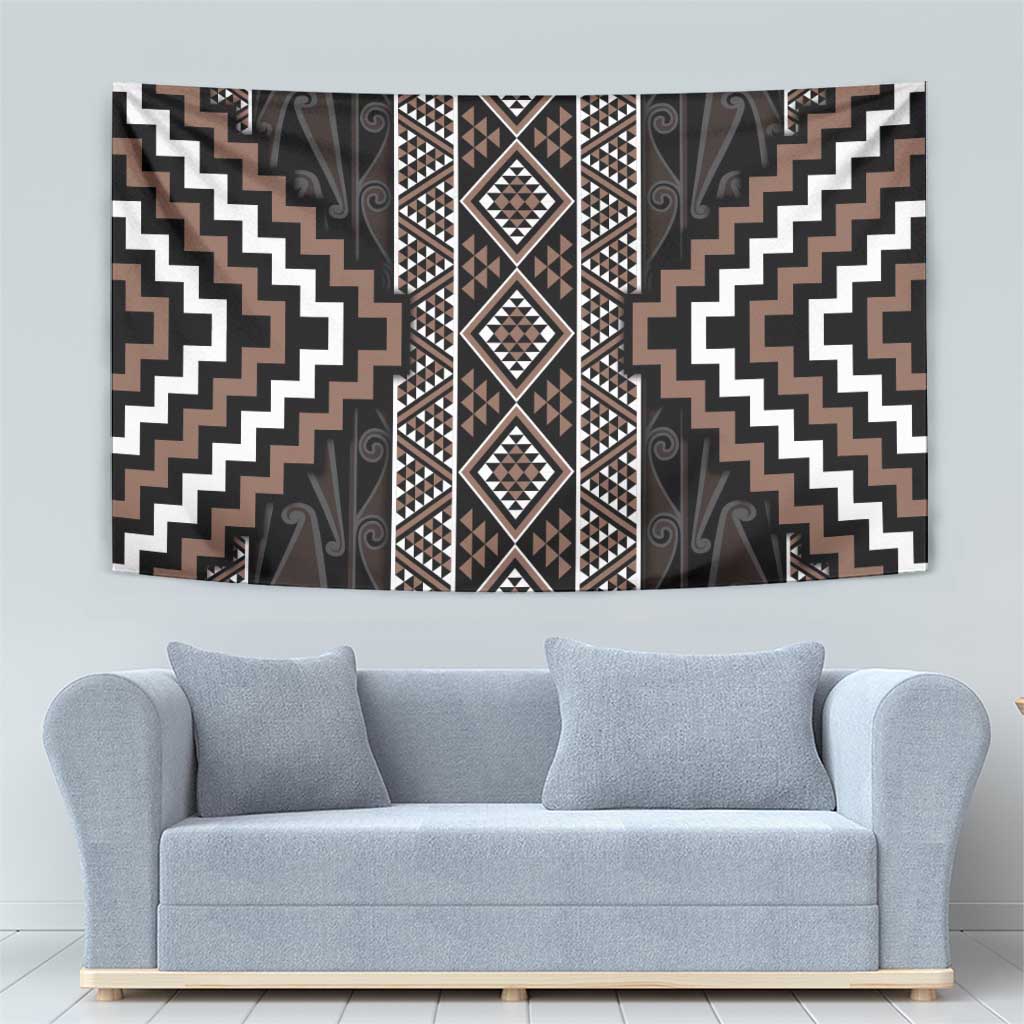 Classic Tukutuku Pattern Aotearoa Tapestry Niho Taniwha and Puhoro Motifs