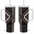 Classic Tukutuku Pattern Aotearoa Tumbler With Handle Niho Taniwha and Puhoro Motifs