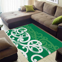 Pounamu Green Maori Area Rug Koru Kowhaiwhai - Polynesian Pride