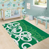 Pounamu Green Maori Area Rug Koru Kowhaiwhai - Polynesian Pride