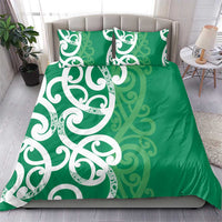 Pounamu Green Maori Bedding Set Koru Kowhaiwhai - Polynesian Pride