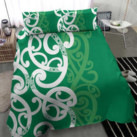 Pounamu Green Maori Bedding Set Koru Kowhaiwhai - Polynesian Pride