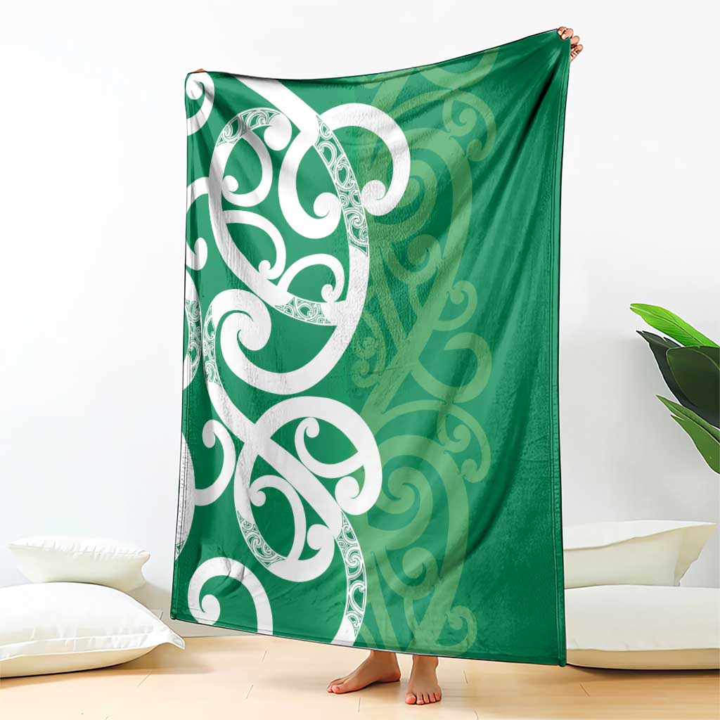 Pounamu Green Maori Blanket Koru Kowhaiwhai - Polynesian Pride