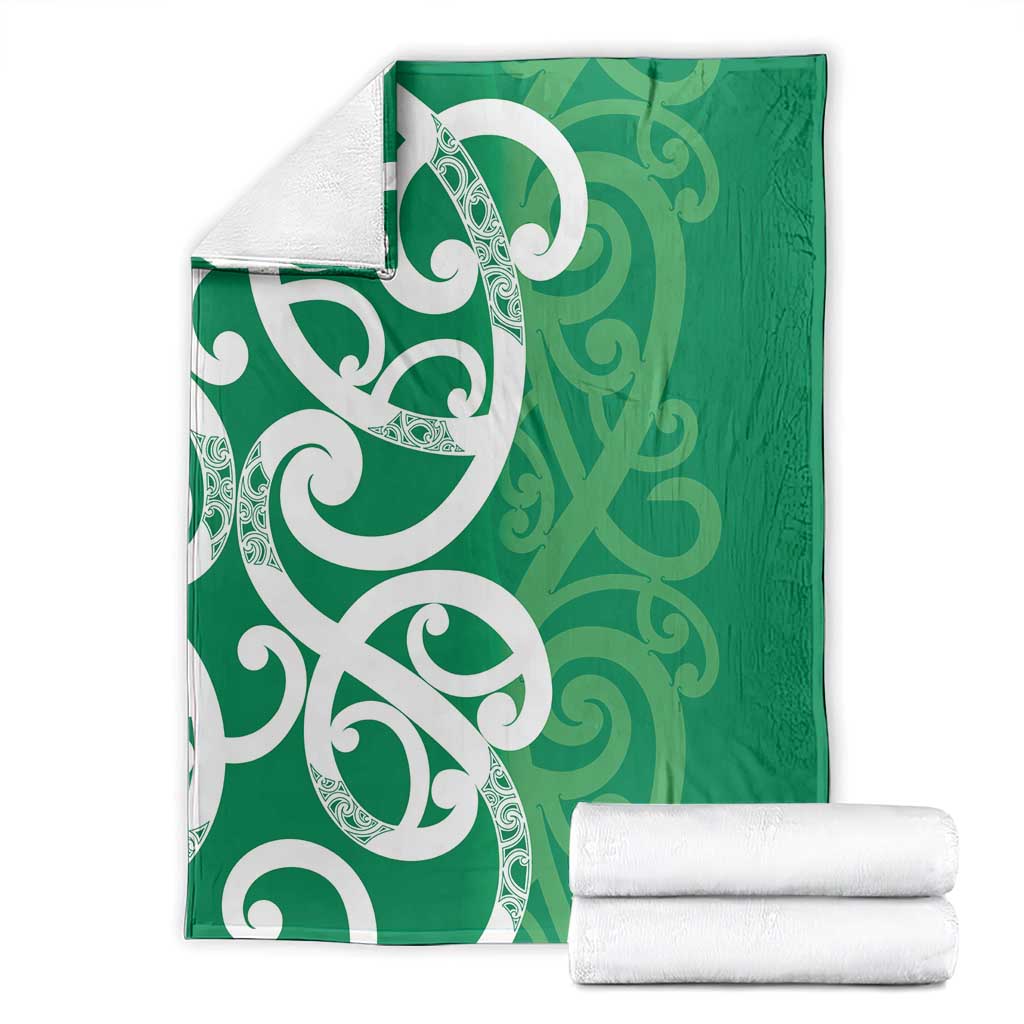 Pounamu Green Maori Blanket Koru Kowhaiwhai - Polynesian Pride