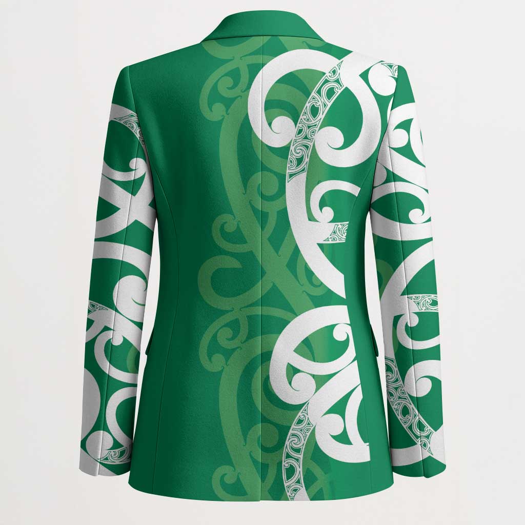 Pounamu Green Maori Blazer Koru Kowhaiwhai - Polynesian Pride