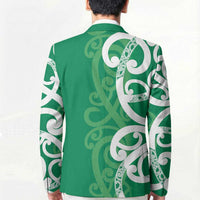 Pounamu Green Maori Blazer Koru Kowhaiwhai - Polynesian Pride