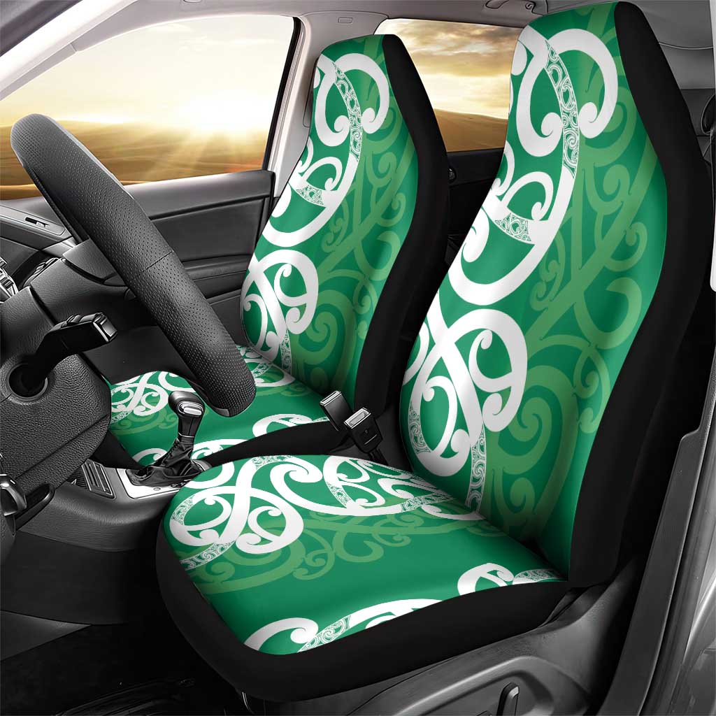 Pounamu Green Maori Car Seat Cover Koru Kowhaiwhai - Polynesian Pride