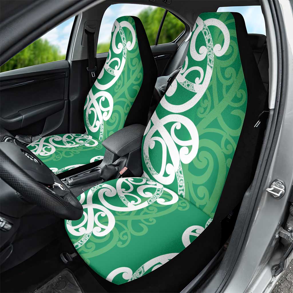 Pounamu Green Maori Car Seat Cover Koru Kowhaiwhai - Polynesian Pride