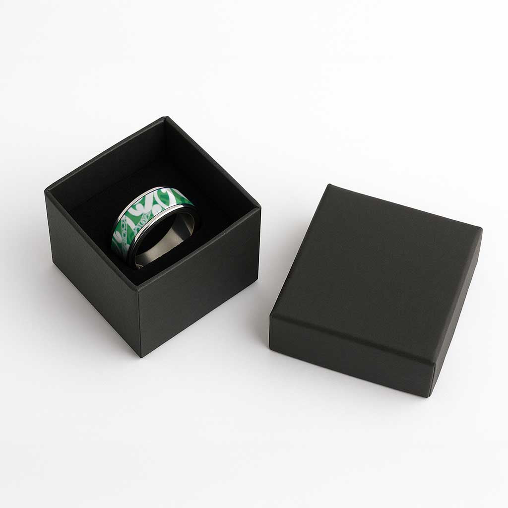 Pounamu Green Maori Classic Ring Koru Kowhaiwhai