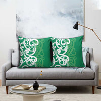 Pounamu Green Maori Pillow Cover Koru Kowhaiwhai - Polynesian Pride