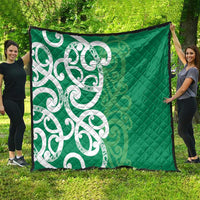 Pounamu Green Maori Quilt Koru Kowhaiwhai - Polynesian Pride
