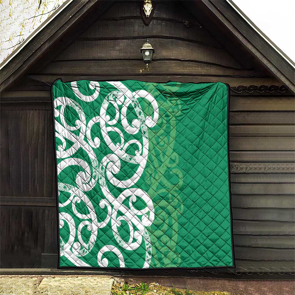 Pounamu Green Maori Quilt Koru Kowhaiwhai - Polynesian Pride