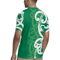 Pounamu Green Maori Rugby Jersey Koru Kowhaiwhai LT7 - Polynesian Pride