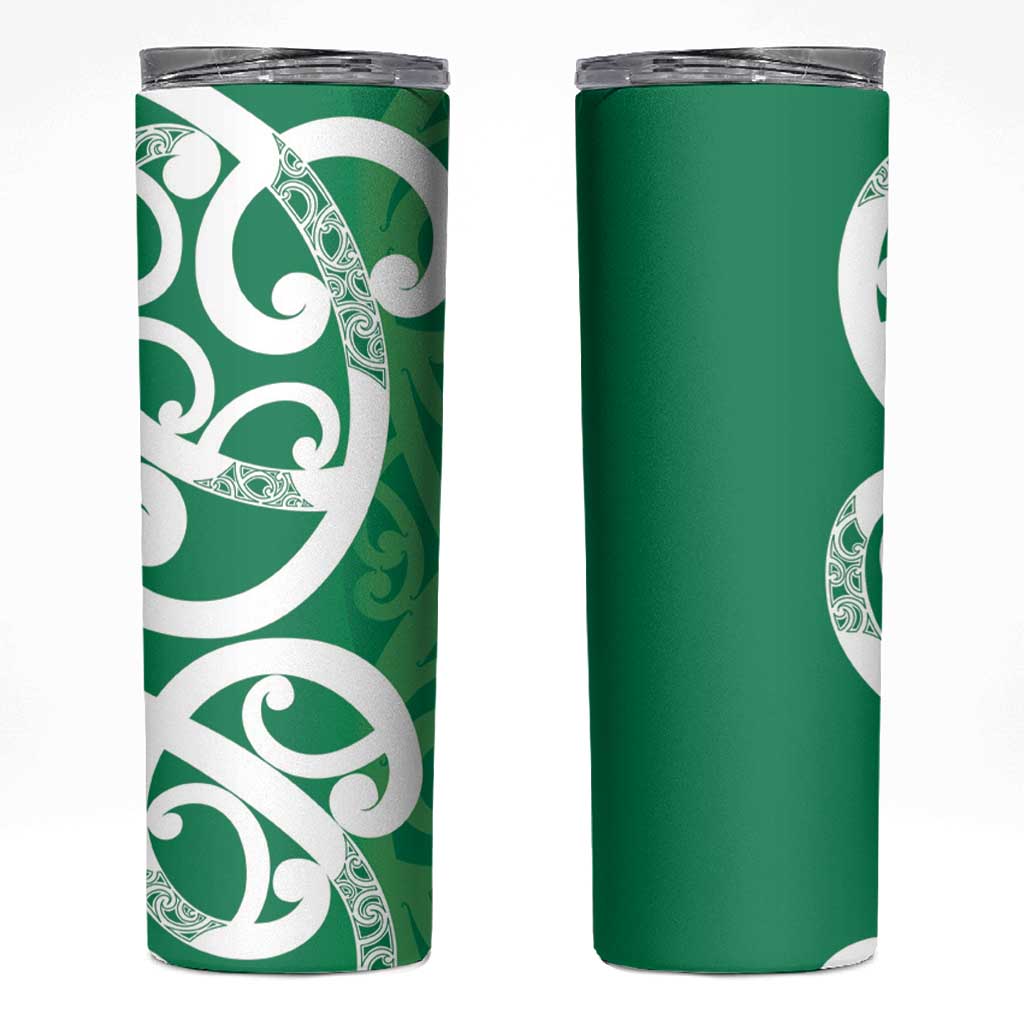 Pounamu Green Maori Skinny Tumbler Koru Kowhaiwhai - Polynesian Pride