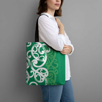 Pounamu Green Maori Tote Bag Koru Kowhaiwhai - Polynesian Pride