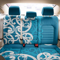 Azure Blue Maori Back Car Seat Cover Koru Kowhaiwhai - Polynesian Pride