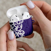 Violet Green Maori AirPods Case Koru Kowhaiwhai LT7 - Polynesian Pride