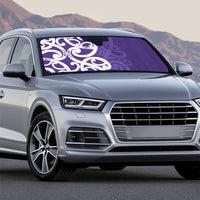 Violet Green Maori Auto Sun Shade Koru Kowhaiwhai - Polynesian Pride