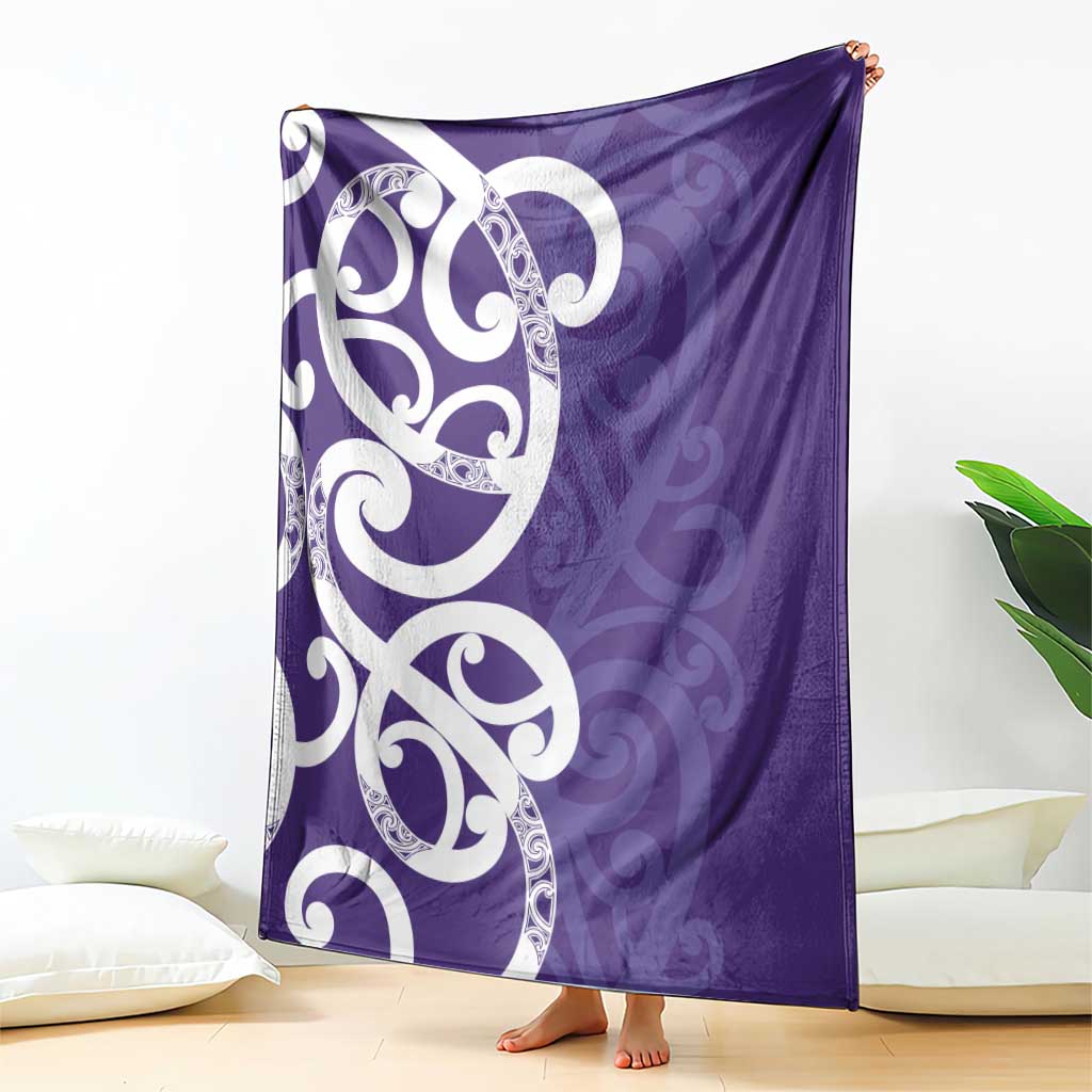 Violet Green Maori Blanket Koru Kowhaiwhai - Polynesian Pride