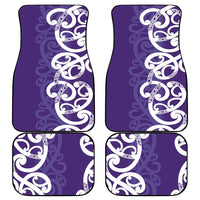 Violet Green Maori Car Mats Koru Kowhaiwhai - Polynesian Pride