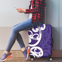 Violet Green Maori Luggage Cover Koru Kowhaiwhai - Polynesian Pride
