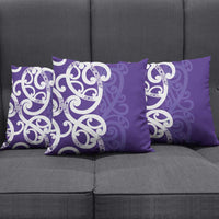 Violet Green Maori Pillow Cover Koru Kowhaiwhai - Polynesian Pride
