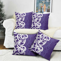Violet Green Maori Pillow Cover Koru Kowhaiwhai - Polynesian Pride