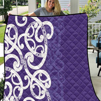 Violet Green Maori Quilt Koru Kowhaiwhai - Polynesian Pride