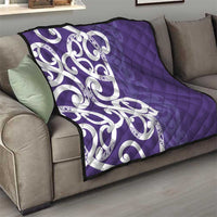 Violet Green Maori Quilt Koru Kowhaiwhai - Polynesian Pride