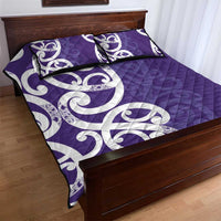 Violet Green Maori Quilt Bed Set Koru Kowhaiwhai LT7 - Polynesian Pride
