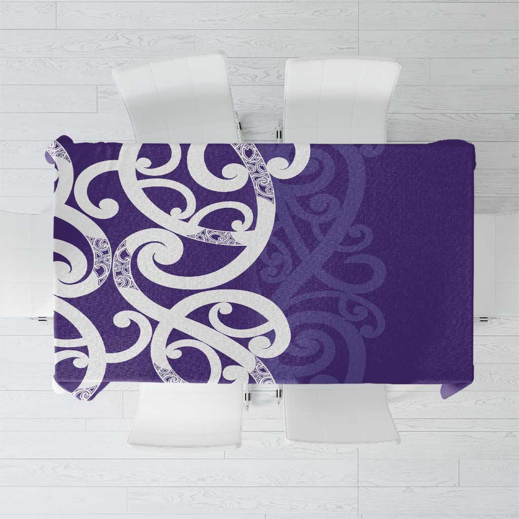 Violet Green Maori Tablecloth Koru Kowhaiwhai - Polynesian Pride