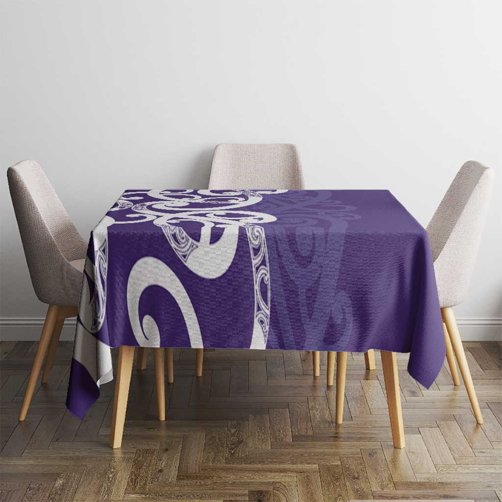Violet Green Maori Tablecloth Koru Kowhaiwhai - Polynesian Pride