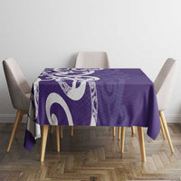 Violet Green Maori Tablecloth Koru Kowhaiwhai - Polynesian Pride