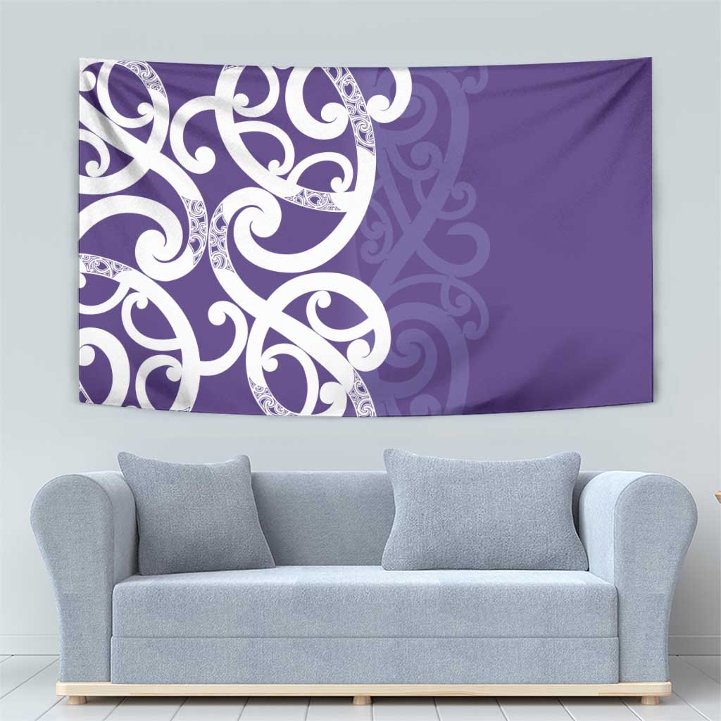 Violet Green Maori Tapestry Koru Kowhaiwhai LT7 - Polynesian Pride
