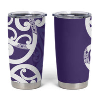 Violet Green Maori Tumbler Cup Koru Kowhaiwhai - Polynesian Pride