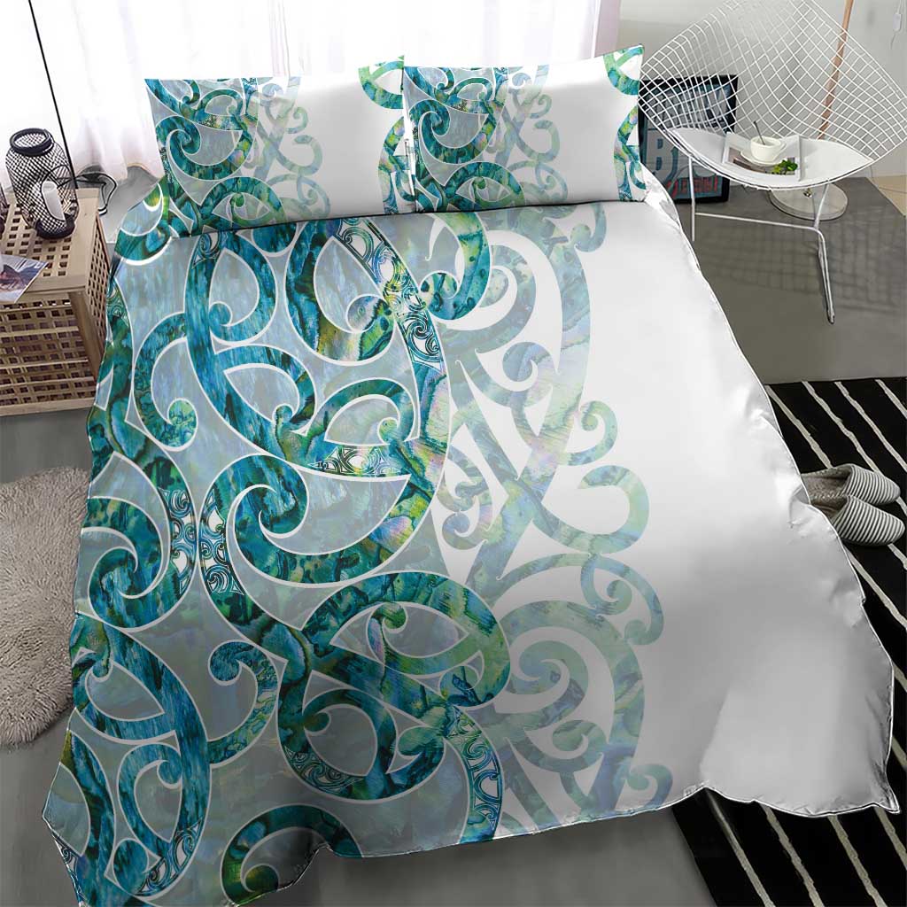 Paua Shell Maori Bedding Set Koru Kowhaiwhai - Polynesian Pride