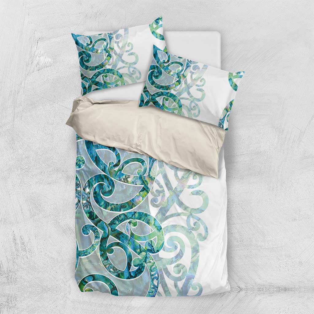 Paua Shell Maori Bedding Set Koru Kowhaiwhai - Polynesian Pride