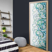 Paua Shell Maori Door Cover Koru Kowhaiwhai LT7 - Polynesian Pride
