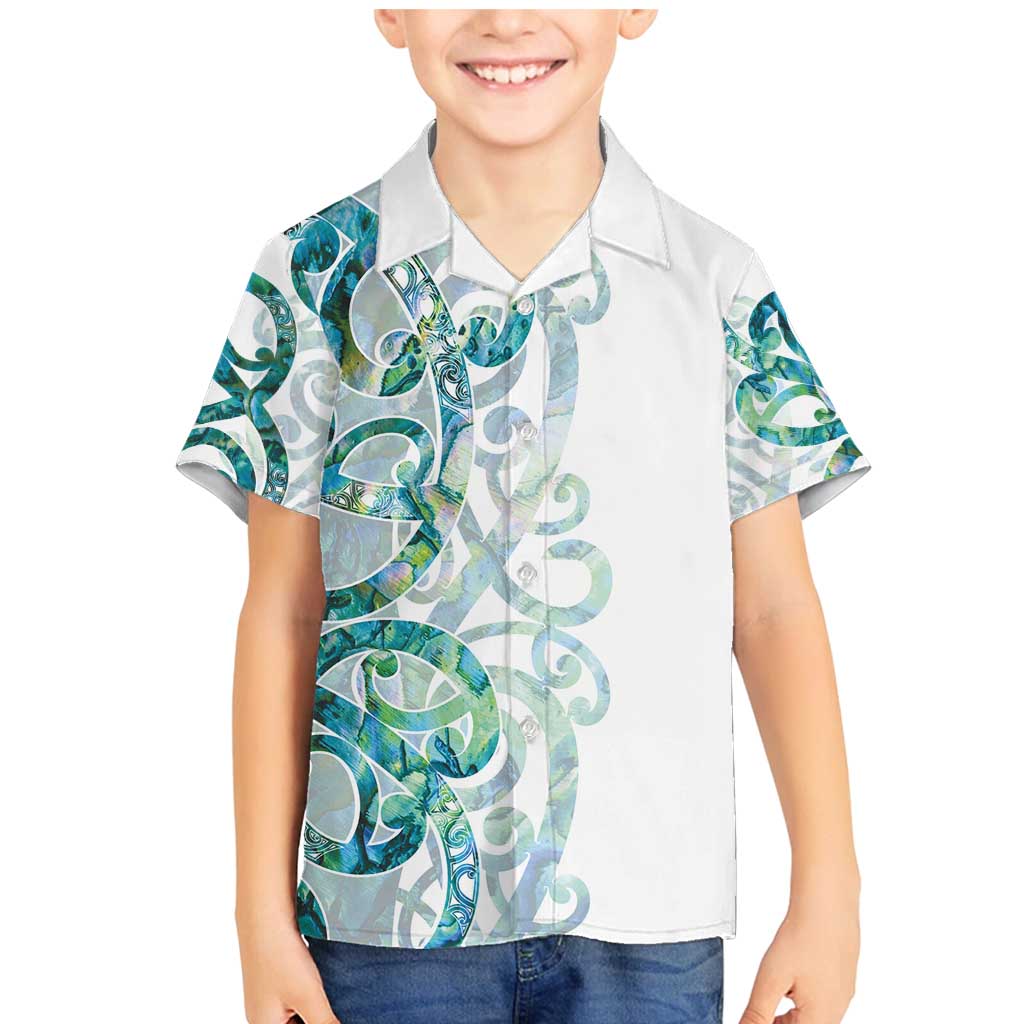 Paua Shell Maori Family Matching Mermaid Dress and Hawaiian Shirt Koru Kowhaiwhai - Polynesian Pride
