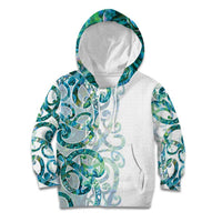 Paua Shell Maori Kid Hoodie Koru Kowhaiwhai - Polynesian Pride