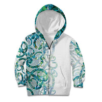 Paua Shell Maori Kid Hoodie Koru Kowhaiwhai - Polynesian Pride