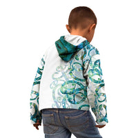 Paua Shell Maori Kid Hoodie Koru Kowhaiwhai - Polynesian Pride